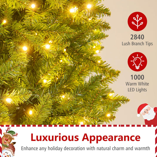 Goplus 12 FT Tall Pre-Lit Slim Pencil Christmas Tree | Holiday Party Decoration