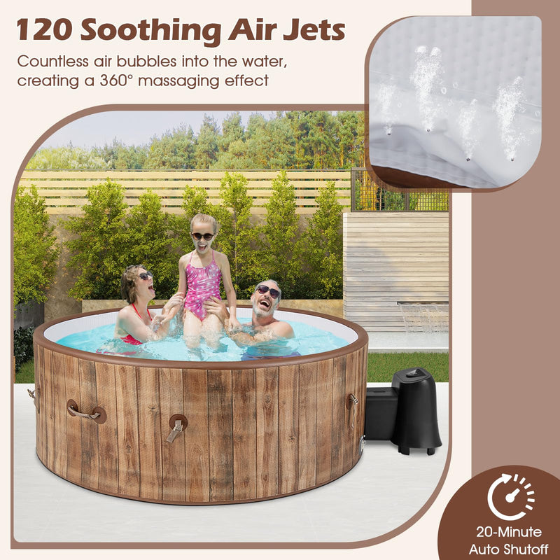 Load image into Gallery viewer, Goplus Inflatable Hot Tub SPA 4-6 Person 72" Round Pool Hottub W/ 120 Air Jets