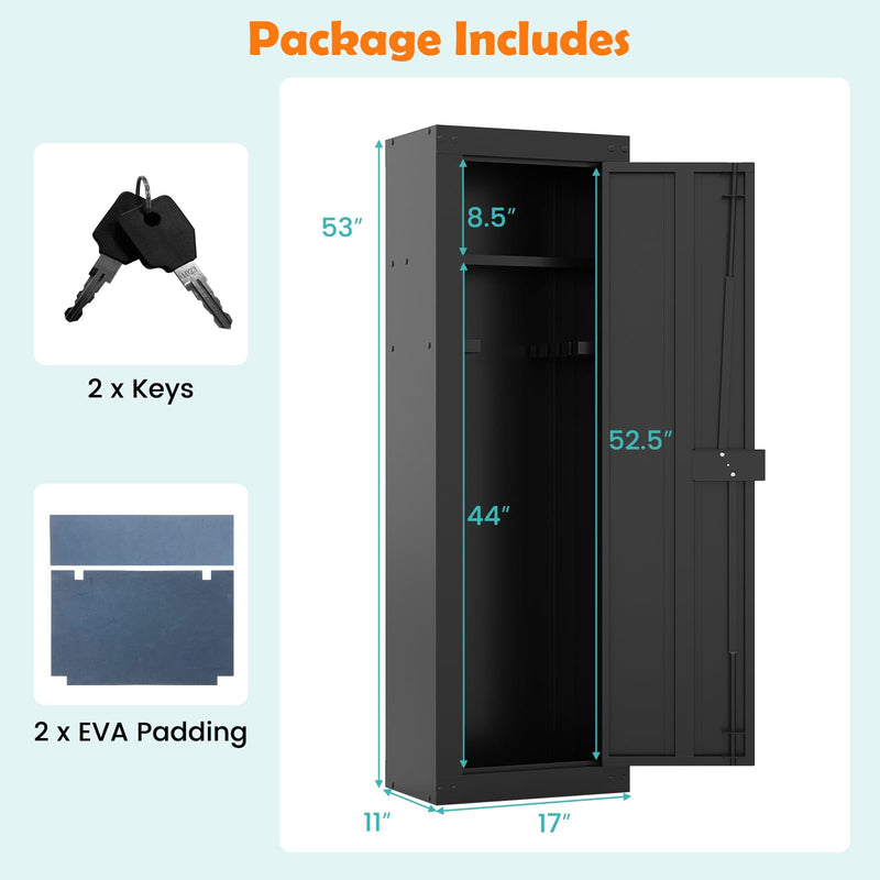 Load image into Gallery viewer, Goplus 8 Rifle Safe | Large Gun Cabinet with Storage Shelf & Gun Racks