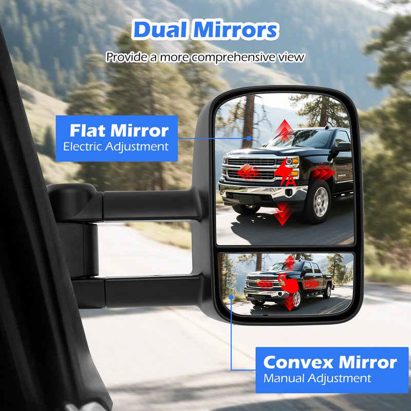 Load image into Gallery viewer, Goplus Tow Mirrors for 2003-2006 Chevy Silverado GMC Sierra Avalanche Suburban Tahoe Yukon XL