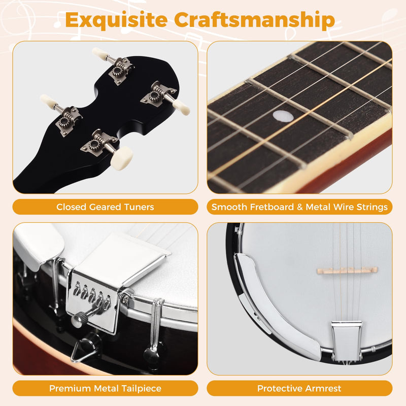 Load image into Gallery viewer, Goplus 5-String Banjo with Remo Drumhead