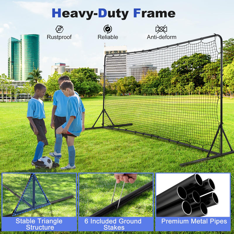 Load image into Gallery viewer, Goplus Soccer Rebounder Net, 12FTx6FT Soccer Training Equipment w/Portable Carrying Bag