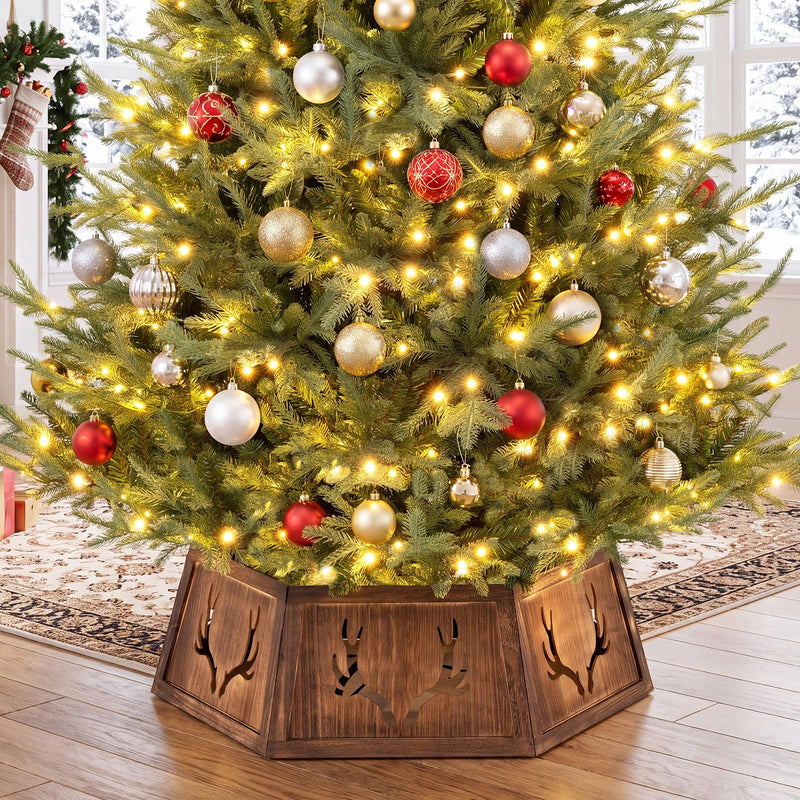 Load image into Gallery viewer, Goplus 31.5" Wood Christmas Tree Collar | Fits up to 6 ft-9 ft Christmas Tree