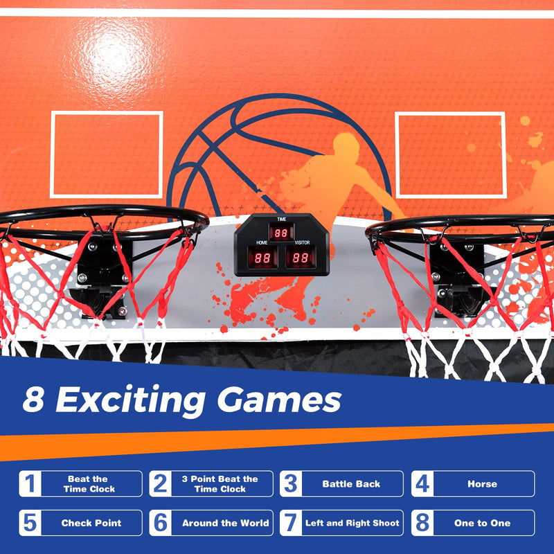 Load image into Gallery viewer, Goplus Foldable Dual Shot Basketball Arcade Game w/LCD Scoreboard & 4 Balls