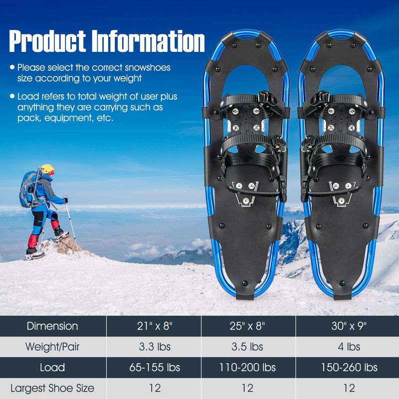 Load image into Gallery viewer, Goplus Snow Shoes for Men Women Youth Kids, Snow Mud Baskets Included, 21/ 25/ 30 Inches
