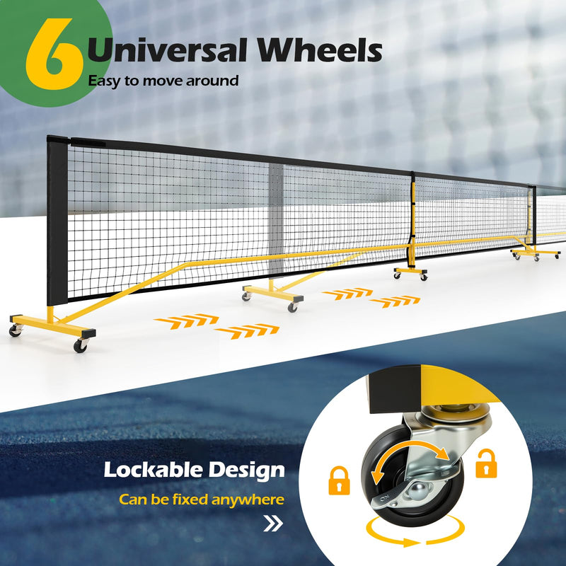 Load image into Gallery viewer, 22FT Regulation Size Pickle Ball Net System with Strong Metal Frame