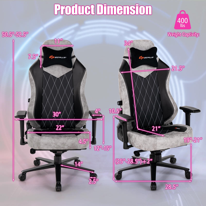 Load image into Gallery viewer, Goplus 360° Swivel Height Adjustable Computer Gamer Chair with Adjustable Lumbar Support