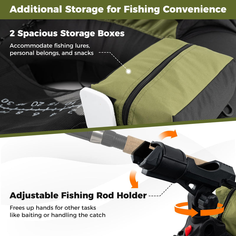 Load image into Gallery viewer, Goplus Inflatable Float Tube for Angling (Thickened Type with Rod Holder)