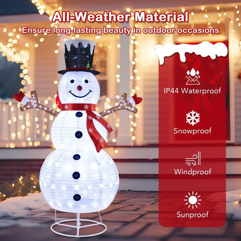 Load image into Gallery viewer, Goplus 6 FT Lighted Christmas Snowman w/ 180 Cold White LED Lights