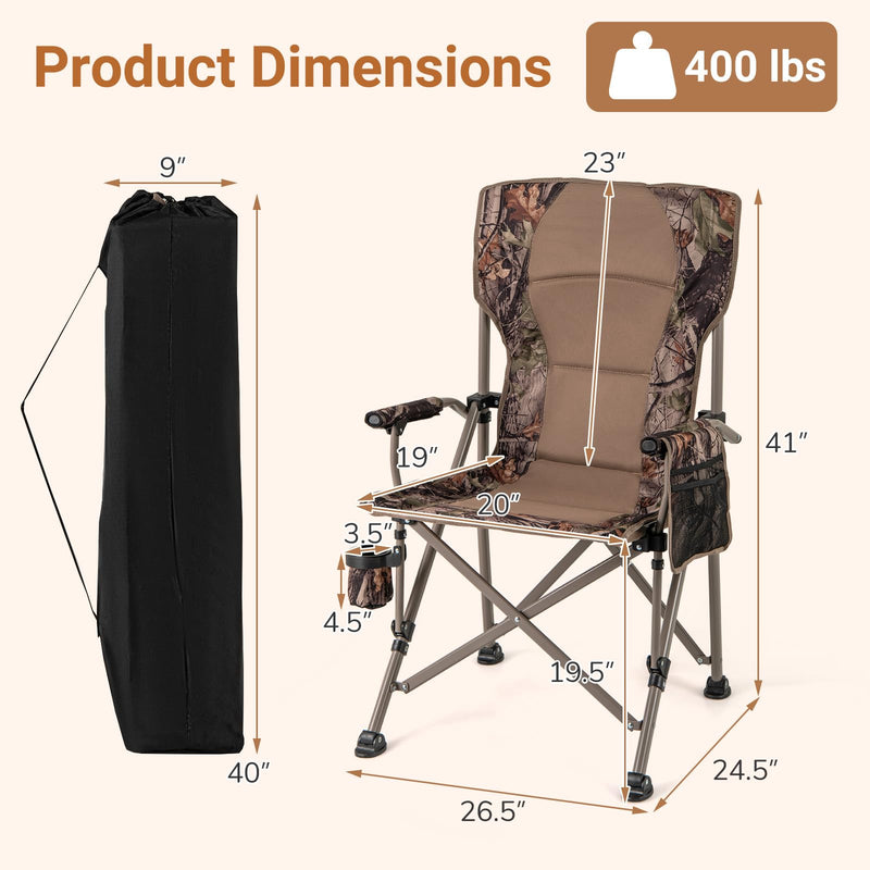 Load image into Gallery viewer, Goplus 400 LBS Support Lawn Chair with Armrests with Covers