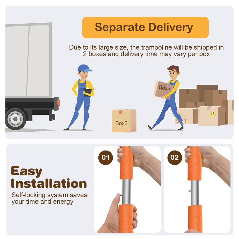 Load image into Gallery viewer, Goplus 8FT/ 10FT Outdoor Trampoline, ASTM Approved Trampoline with Unique Flower Shape