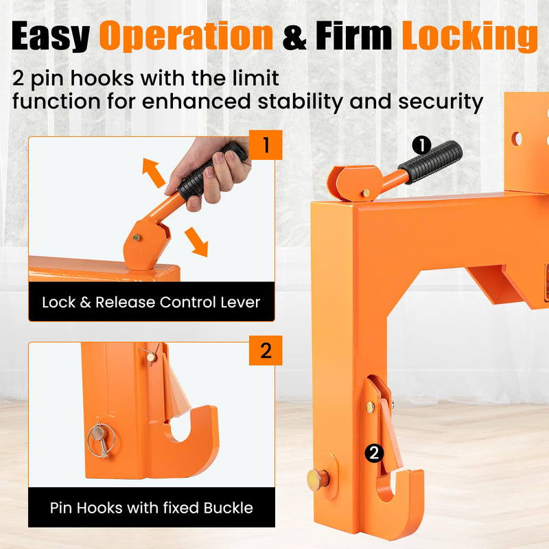 Load image into Gallery viewer, Goplus 3-Point Quick Hitch 3000 LBS Towing Force 3-Pt Attachments w/5 Level Adjustable Bolt