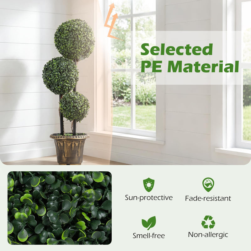 Load image into Gallery viewer, Goplus 3 FT Artificial Boxwood Topiary Tree(1/2)