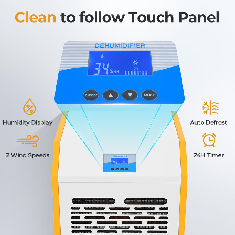 Load image into Gallery viewer, 290 Pints Commercial Dehumidifier with Pump, Industrial Dehumidifier with Drain Hose, 24H Timer & Wheels for Basement