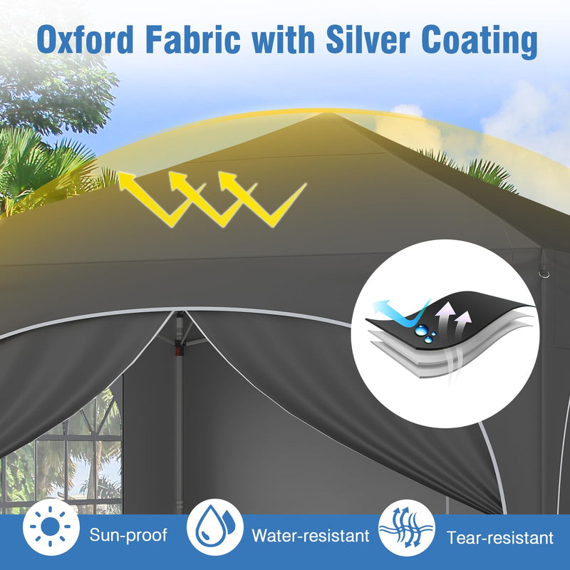 Load image into Gallery viewer, Goplus 10 X 10 FT Pop up Canopy Tent with 4 Removable Sidewall
