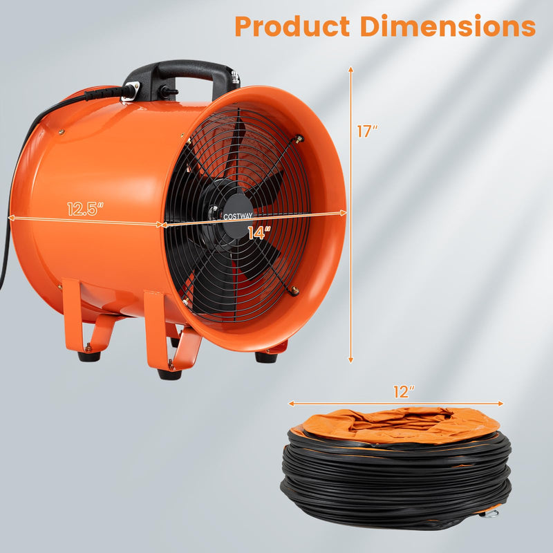 Load image into Gallery viewer, Goplus 14” Industrial Blower Fan w/25 FT Flexible Duct Hose