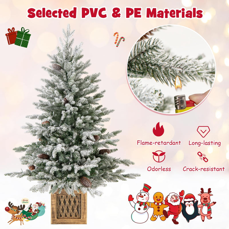 Load image into Gallery viewer, Goplus 4 FT Pre-lit Entrance Christmas Tree with 231 Branch Tips and 100 LED Lights