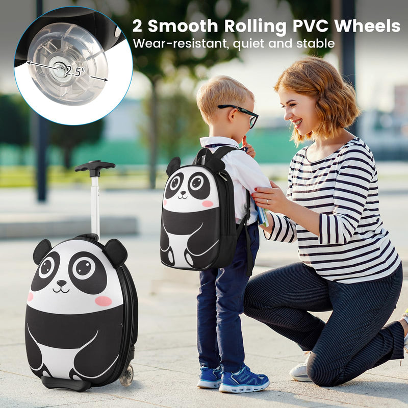 Load image into Gallery viewer, Goplus 2PC Kids Carry On Luggage Set, 16" Rolling Suitcase & 12" Backpack