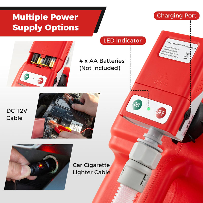 Load image into Gallery viewer, Goplus Power Battery Fuel Pump with Adjustable Flow Nozzle