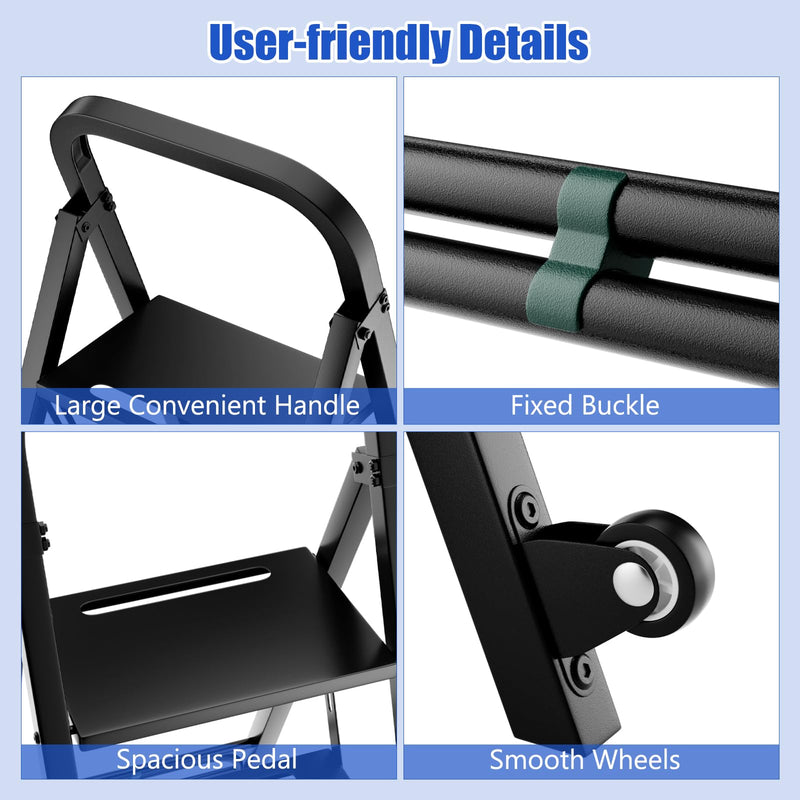 Load image into Gallery viewer, Goplus 2 in 1 Convertible Hand Truck Dolly and Step Ladder