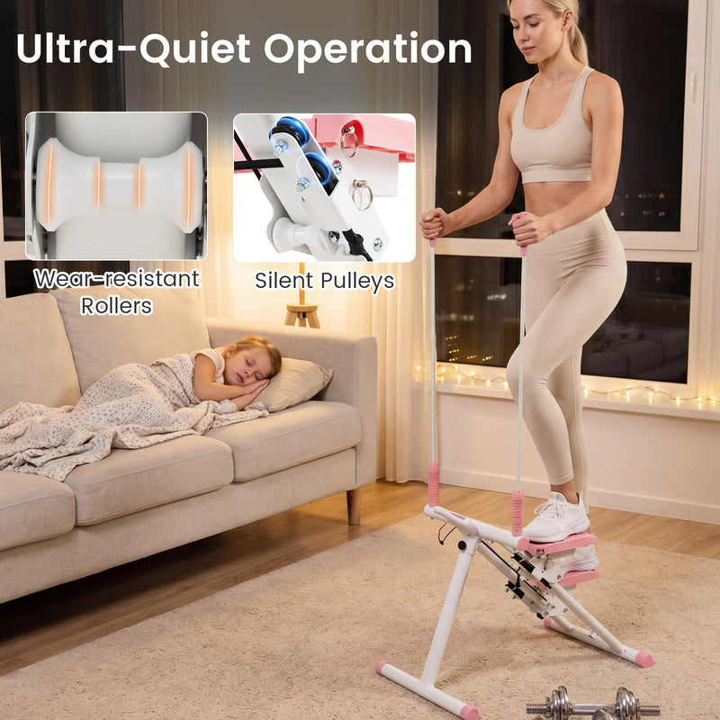 Load image into Gallery viewer, Goplus Stair Stepper Foldable Vertical Climber Exercise Machine with Detachable Handlebar