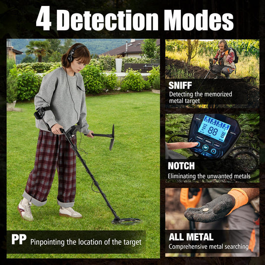 Goplus Professional Higher Accuracy Gold Detector with Backlit LCD Display for Adults