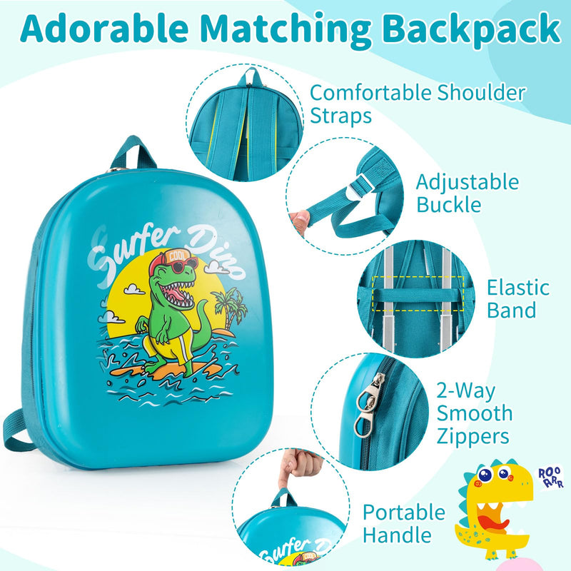 Load image into Gallery viewer, 2 PCS Kid Luggage Set With Spinner Wheels for Children Boys Girls-Blue