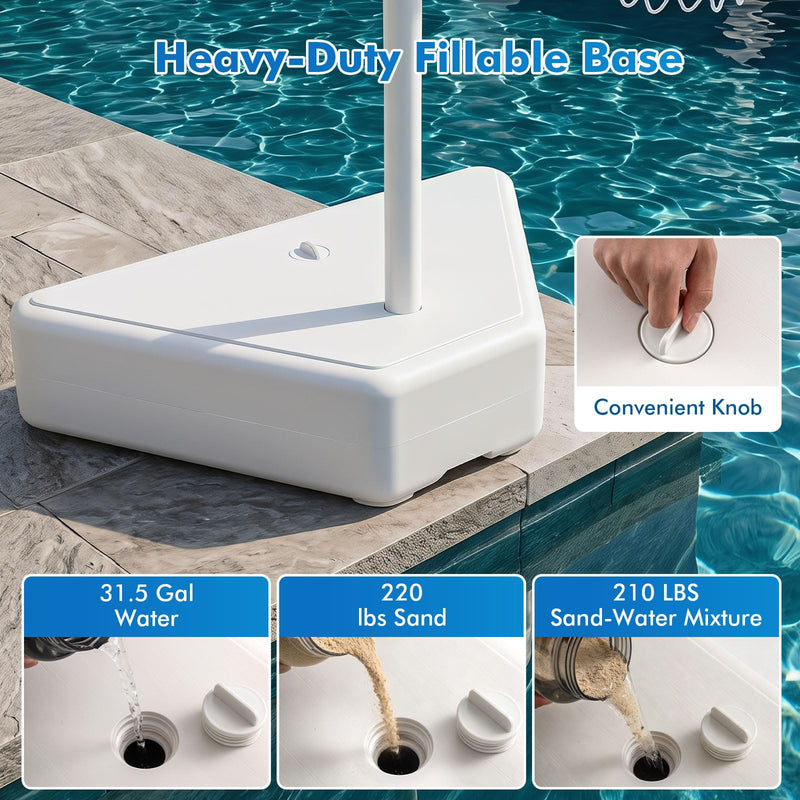 Load image into Gallery viewer, Goplus Pool Basketball Hoop w/Adjustable Height 2 Balls and Pump