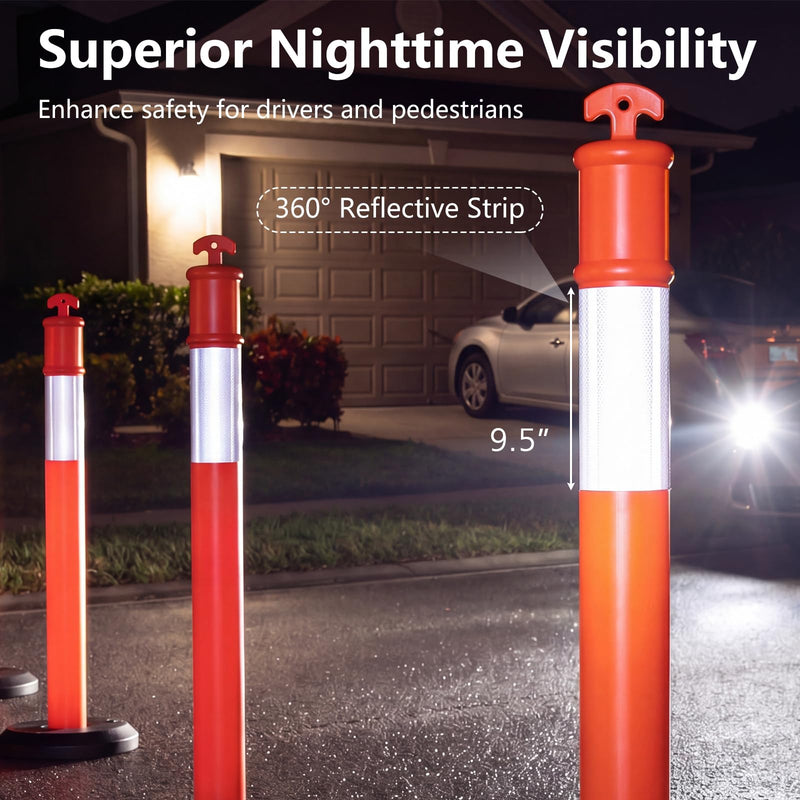 Load image into Gallery viewer, Goplus 3/6/9 Pack Traffic Delineator Posts with Fillable Base