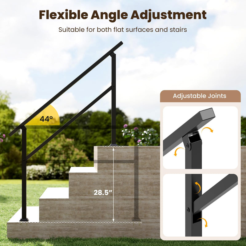 Load image into Gallery viewer, Goplus 330 LBS Staircase Safety Railing with Installation Kit Fits 0-4 Steps