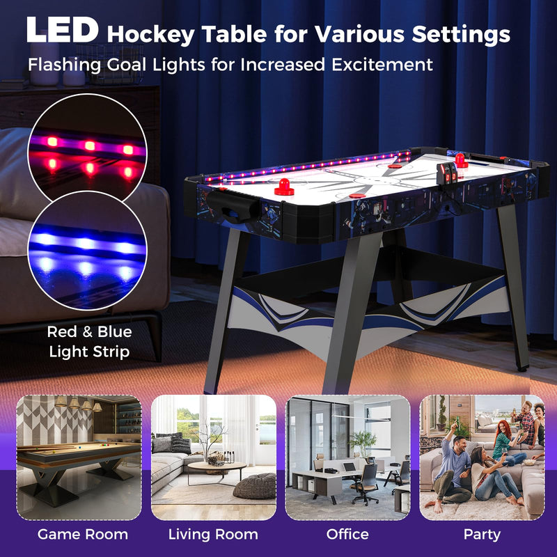 Load image into Gallery viewer, Goplus 54" Air Hockey Table, Hockey Game Table w/LED Scoreboard, Lights, 2 Pucks, 2 Pushers