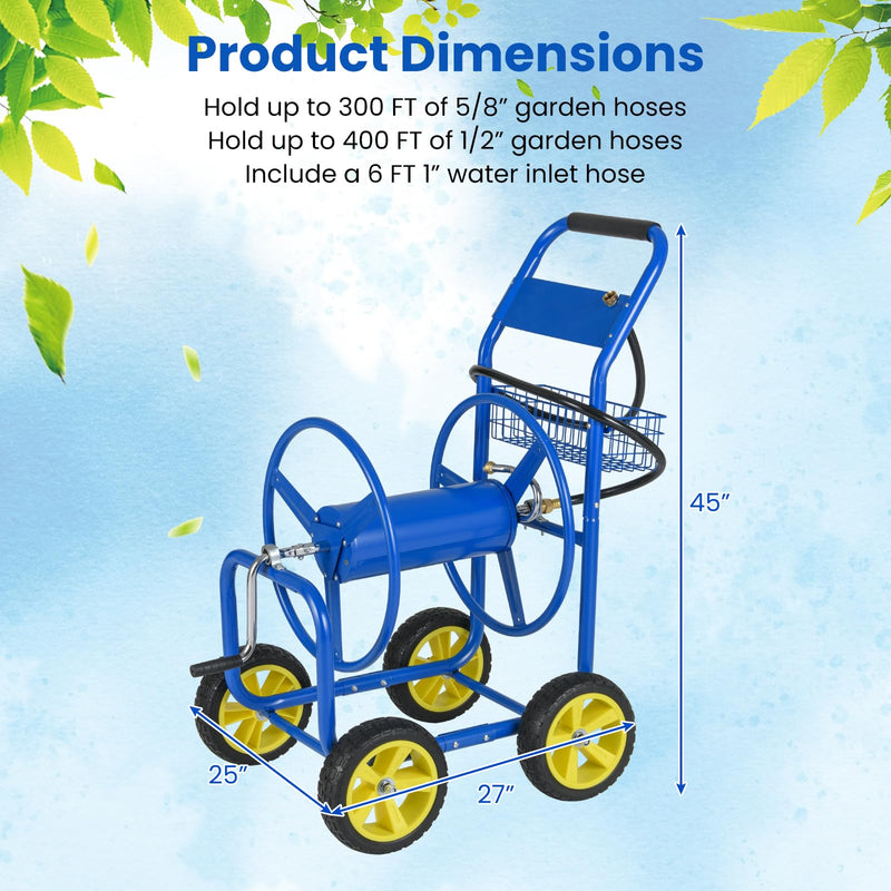 Load image into Gallery viewer, Goplus Garden Hose Reel Cart | 300 FT of 5/8" Large Capacity