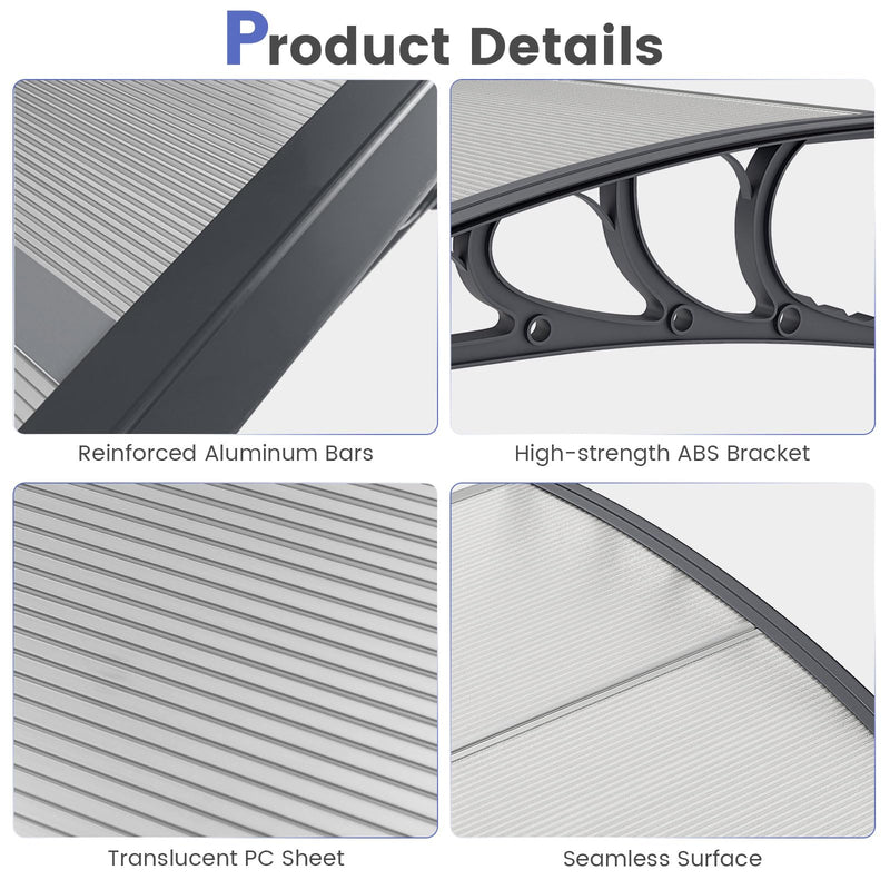 Load image into Gallery viewer, Goplus Awnings for Doors  Window Awning with Rain Snow Sunlight UV Protection