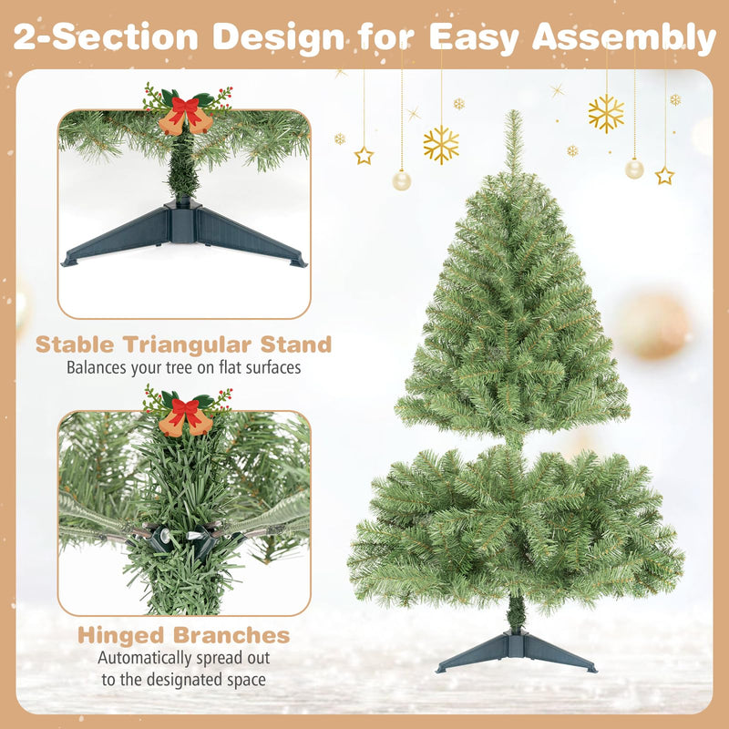 Load image into Gallery viewer, Goplus 4FT Christmas Tree | Hinged Spruce Fir Tabletop Small Xmas Tree