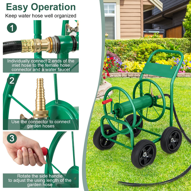 Load image into Gallery viewer, Goplus Garden Hose Reel Cart