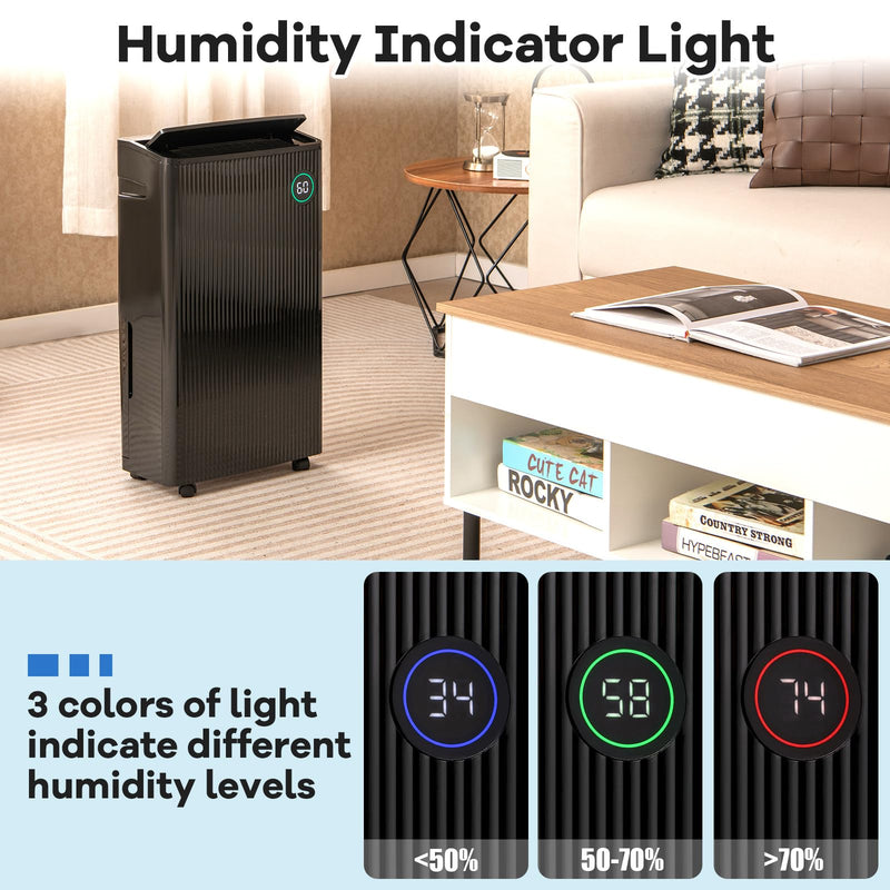 Load image into Gallery viewer, 4500 Sq. Ft Dehumidifier for Basement, 57 Pints Quiet Dehumidifier w/Drain Hose
