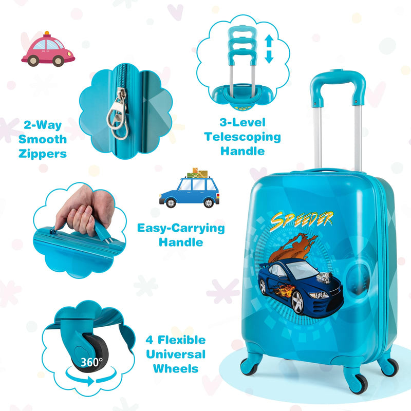 Load image into Gallery viewer, 2 PCS Kid Luggage Set With Spinner Wheels for Children Boys Girls-Navy