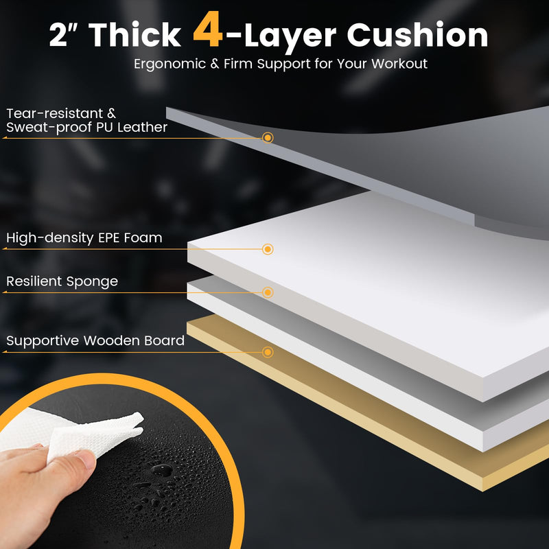 Load image into Gallery viewer, Goplus Flat Weight Bench, 660 LBS Heavy Duty Strength Training Exercise Bench