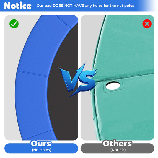 Goplus Trampoline Pad Replacement No Holes for Poles