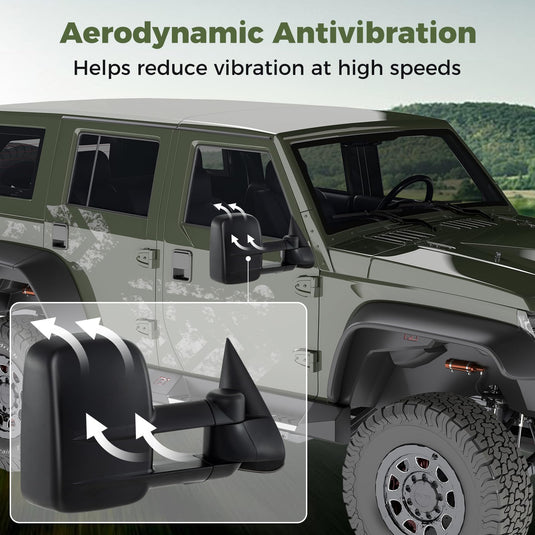 Goplus Extenable Tow Mirrors for 1999-2006 Chevy Silverado GMC Sierra 1500 2500HD 3500HD