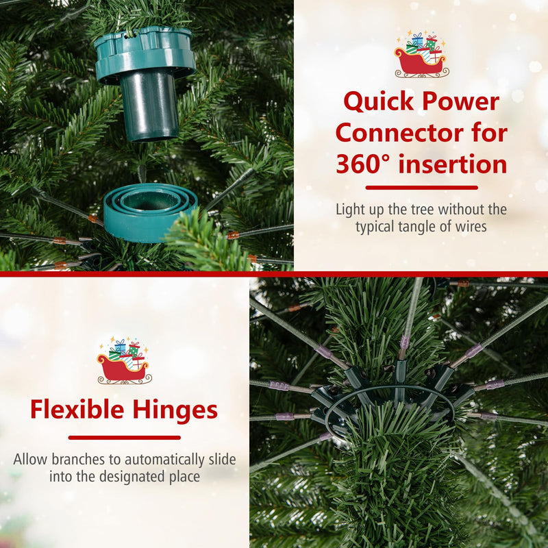 Load image into Gallery viewer, Goplus 12 FT Pre-Lit Artificial Christmas Tree with Quick Power Connector