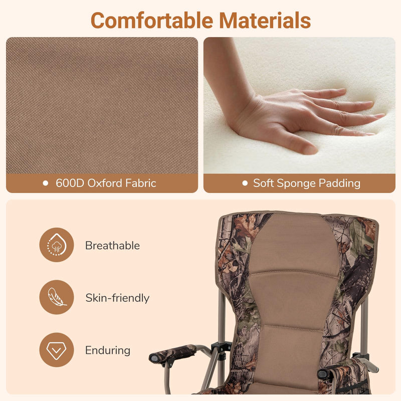 Load image into Gallery viewer, Goplus 400 LBS Support Lawn Chair with Armrests with Covers