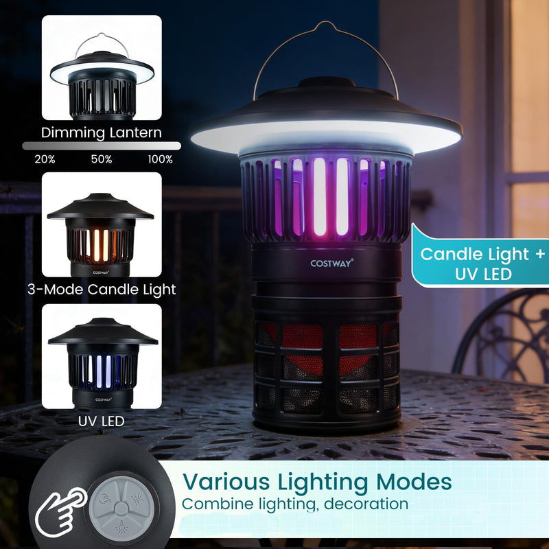 Load image into Gallery viewer, Goplus Outdoor Light with LED Lantern & Candle Lamp | Rechargeable Electric Camp Light