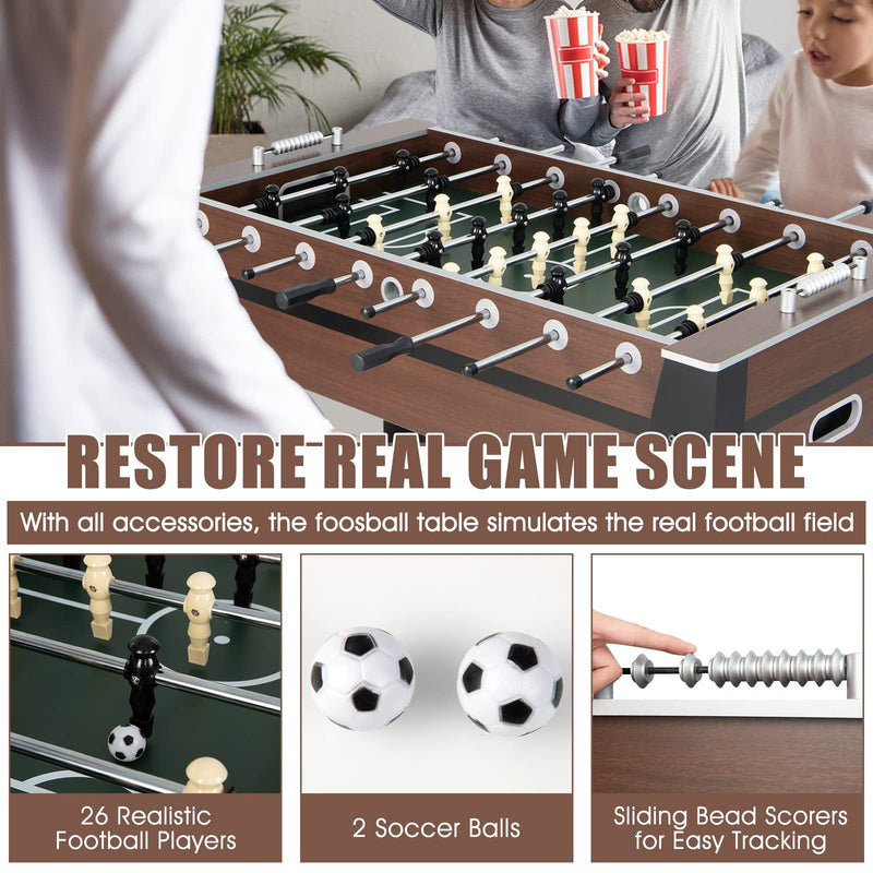 Load image into Gallery viewer, Goplus 54" Foosball Table for Adults, Full Sized Game Tables with 2 Balls