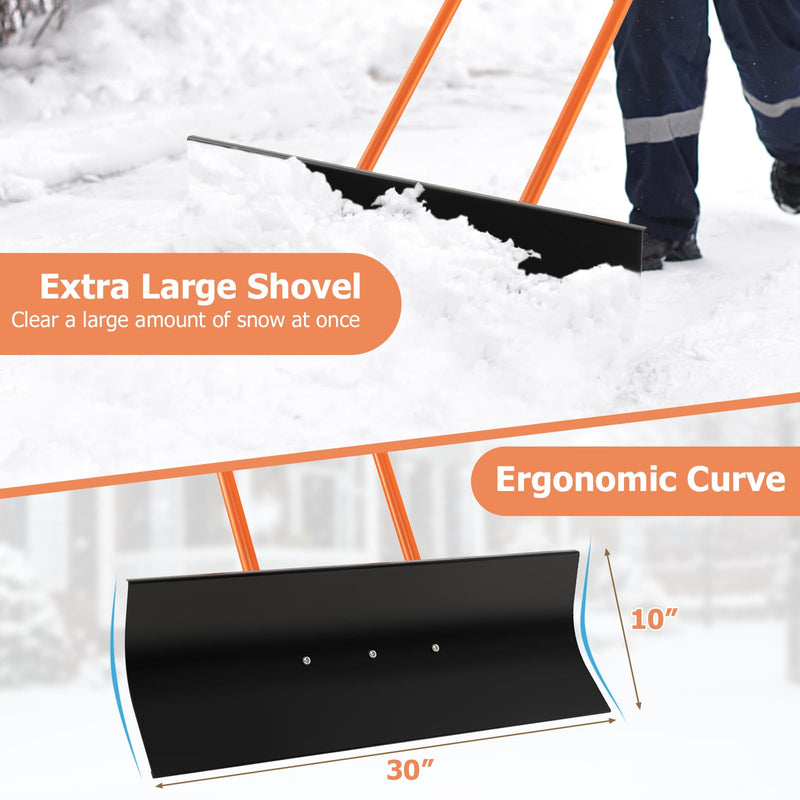 Load image into Gallery viewer, Goplus 30" Snow Shovel with Wheels