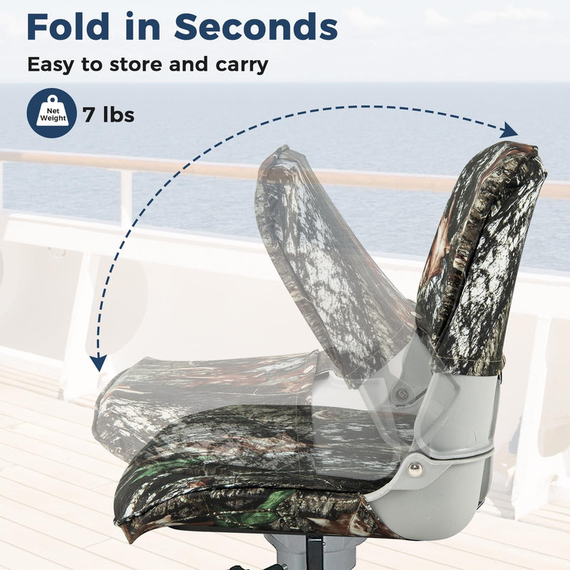 Load image into Gallery viewer, Goplus Low/High Back Boat Seats, Folding Boat Seat with Stainless Steel Screws & Aluminum Hinges, Thickened Sponge Padding