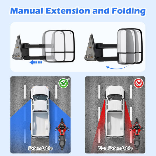 Goplus Tow Mirrors for 2003-2006 Chevy Silverado GMC Sierra Avalanche Suburban Tahoe Yukon XL