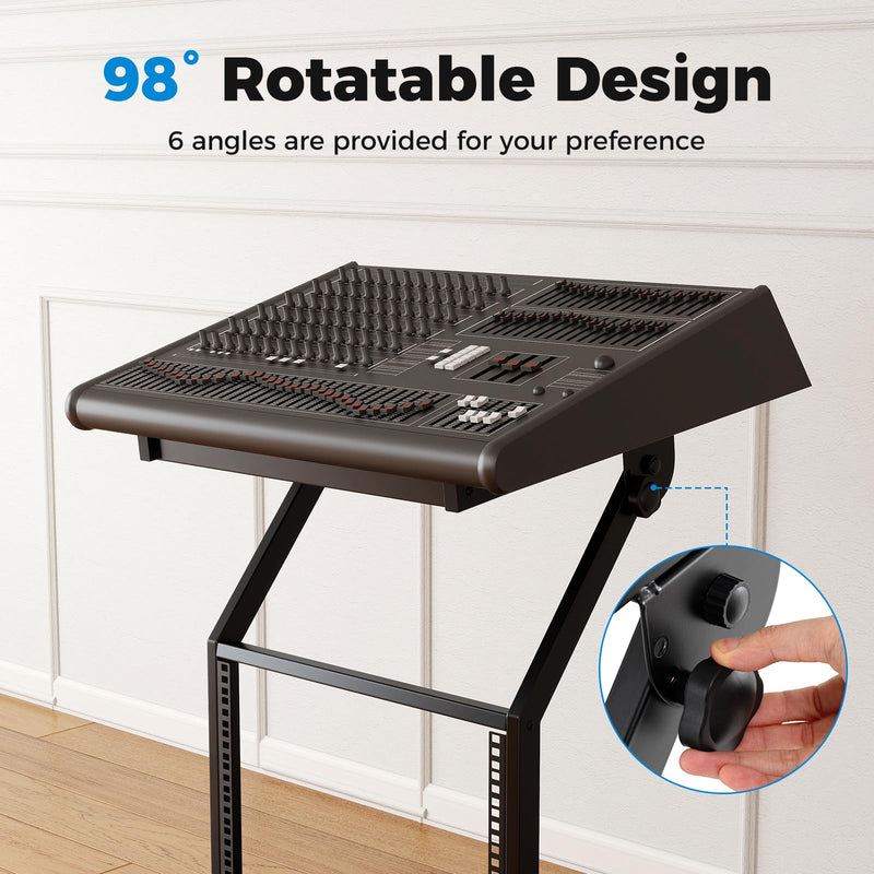Load image into Gallery viewer, Goplus 9U DJ Mixer Stand with Lockable Wheels | Professional Studio Equipment Case Stand