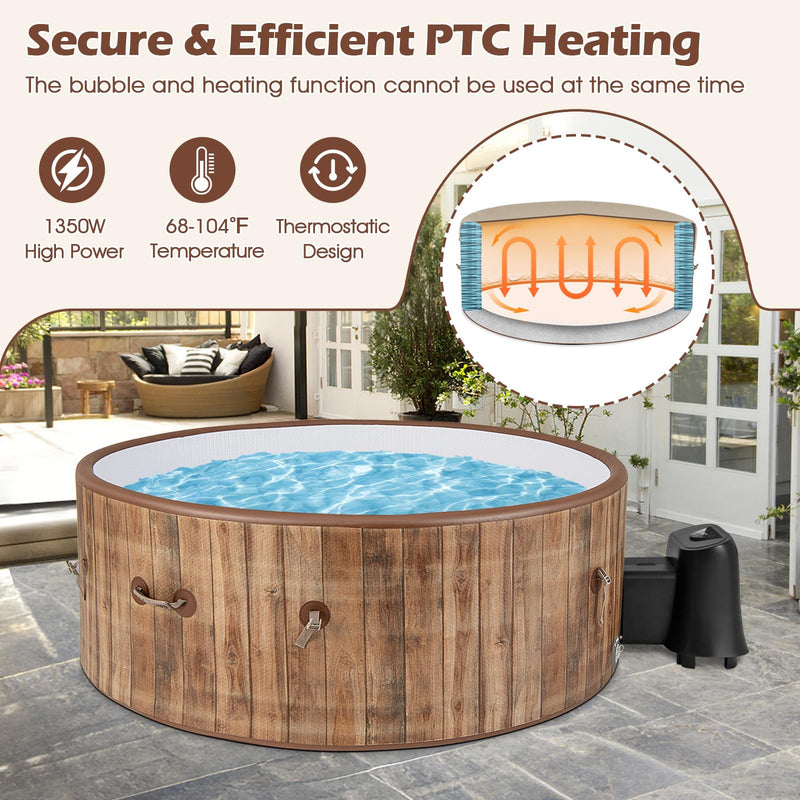 Load image into Gallery viewer, Goplus Inflatable Hot Tub SPA 4-6 Person 72" Round Pool Hottub W/ 120 Air Jets