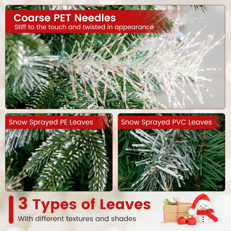 Load image into Gallery viewer, Goplus 5FT / 6FT / 7FT Pre-Lit Artificial Christmas Tree with LED Lights Pine Cones Berries